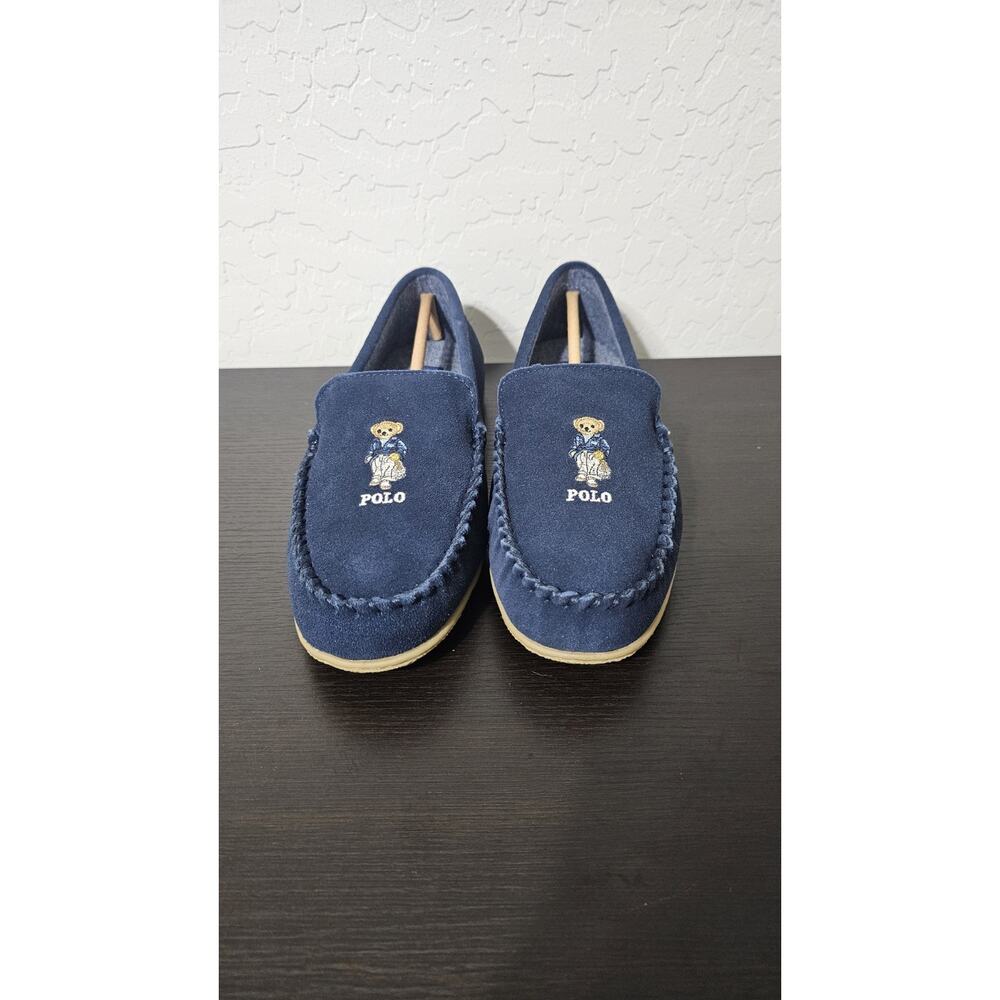 Polo Ralph Lauren Bear Women's Moccasins Size 10 Navy Blue